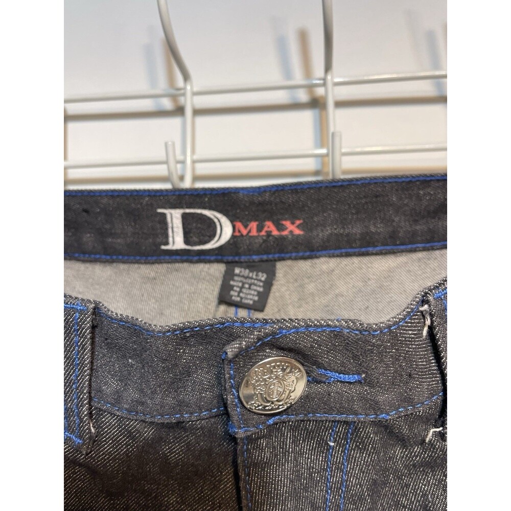 D Max Men’s Wide Leg Jeans Blue Embroidery Details On Pockets 38/32 H21